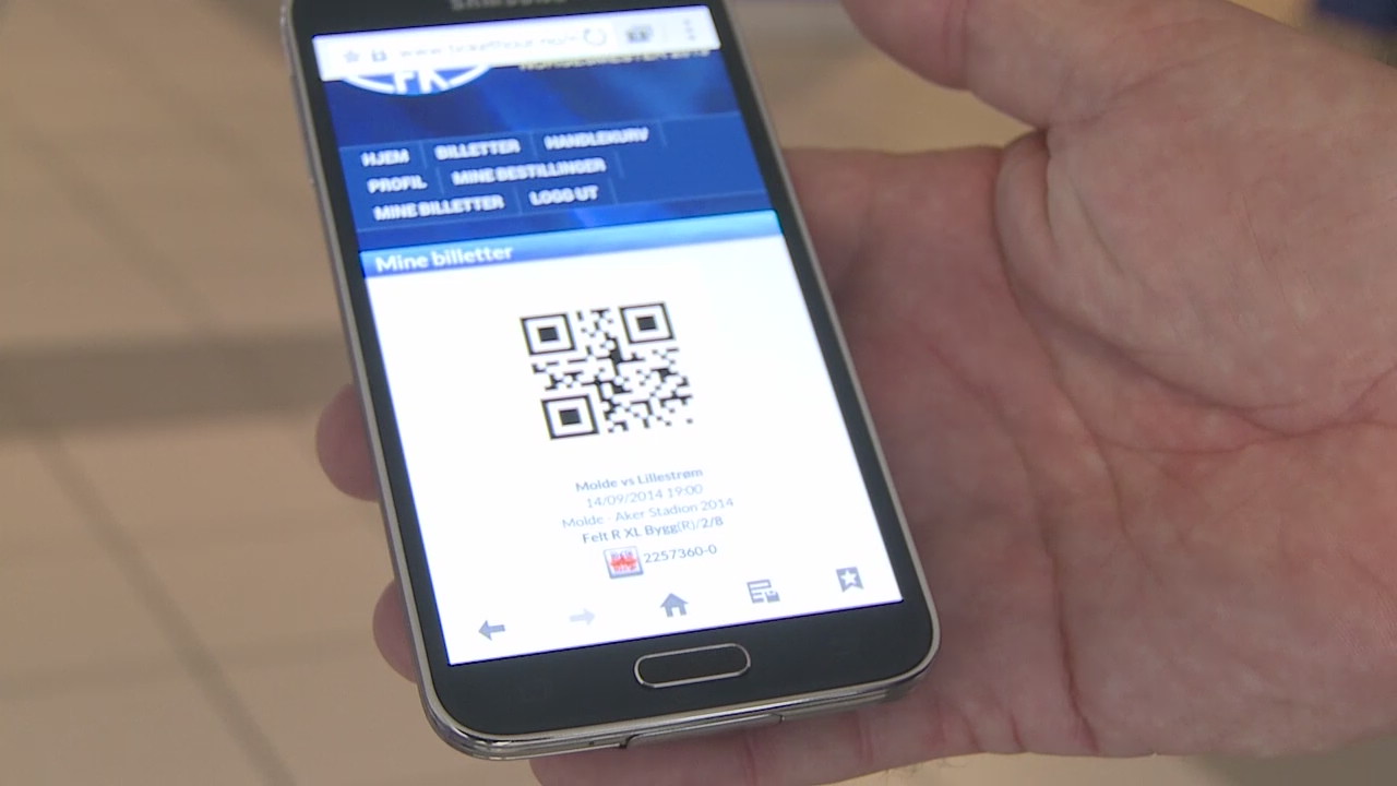 Billett på mobil